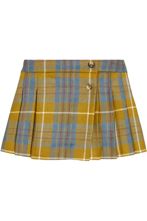 BONPOINT Talissa checked pleated wool skirt