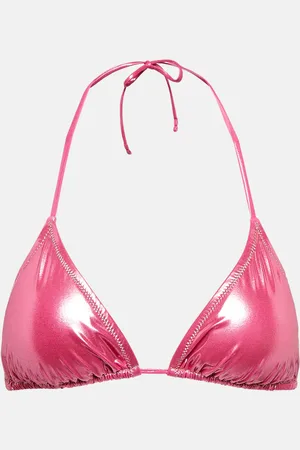Reina Olga Love lamÃ© triangle bikini top