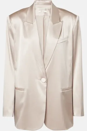 The Sei Oversized silk satin blazer