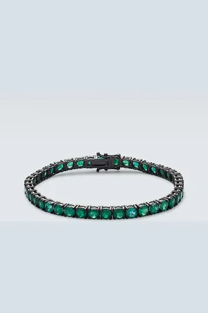Shay 18kt gold tennis bracelet with emeralds