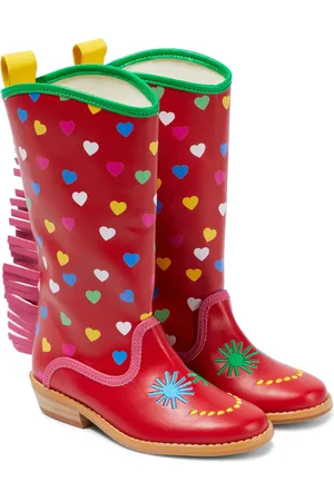 Stella McCartney Printed fringed cowboy boots