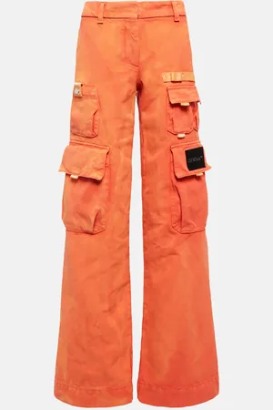 OFF-WHITE Toybox logo wide-leg cotton cargo pants