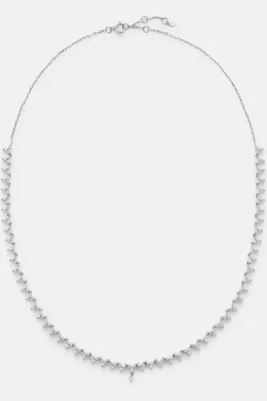 PERSÉE 18kt white gold tennis necklace with diamonds