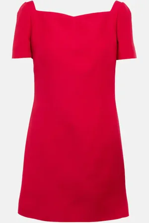 VALENTINO Wool and silk crÃªpe couture minidress