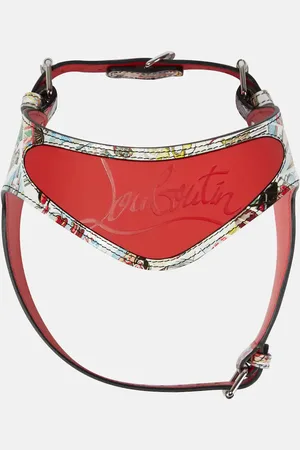 Christian Louboutin Loubiharness printed leather dog harness