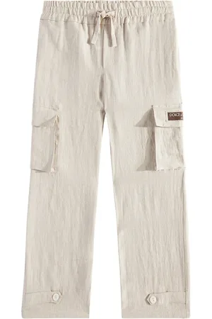 Dolce & Gabbana Logo linen cargo pants