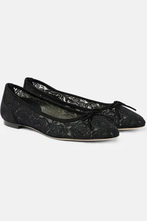 Manolo Blahnik Verizzo floral lace ballet flats
