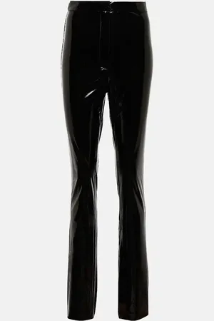 ROTATE Coated high-rise slim pants