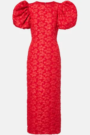 ROTATE Jacquard midi dress