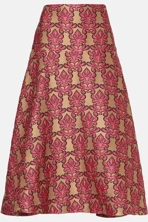 La DoubleJ Janis cotton jacquard midi skirt