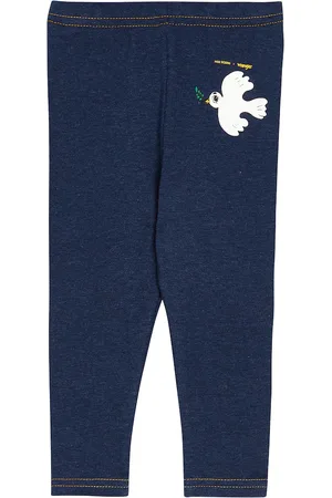 Mini Rodini X Wrangler Baby Peace Dove leggings