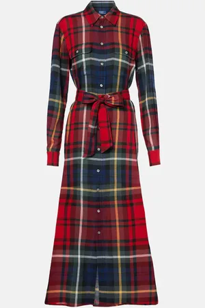 Ralph Lauren Checked cotton-blend shirt dress