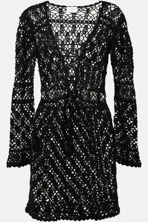 ANNA KOSTUROVA Bianca crochet cotton minidress