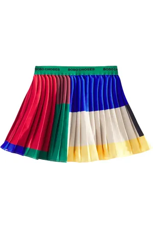 Bobo Choses Colorblocked pleated skirt