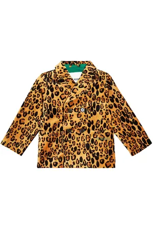 Mini Rodini Leopard cotton velvet blazer