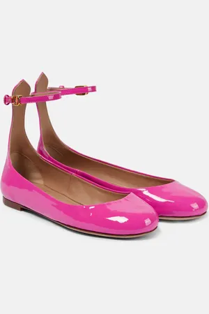 VALENTINO GARAVANI Tan-Go patent leather ballet flats