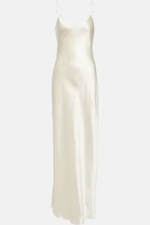 NILI LOTAN Cami silk satin maxi dress