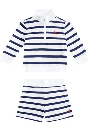 Ralph Lauren Baby striped cotton sweater and shorts set