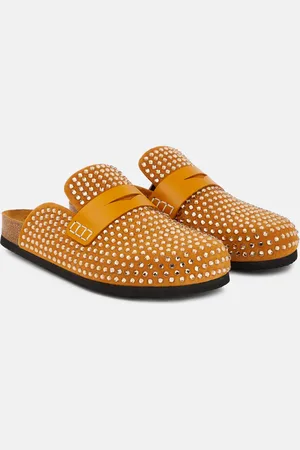 J.W.Anderson Crystal-embellished suede slippers