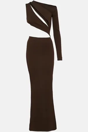 AYA MUSE Actin one-shoulder cutout maxi dress