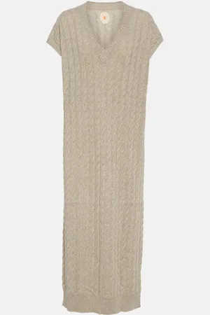 Jardin des Orangers Cable-knit cashmere sweater dress
