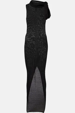 Rick Owens Banded T virgin wool maxi dress