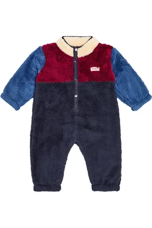 Tiny Cottons Baby Colorblock fleece onesie