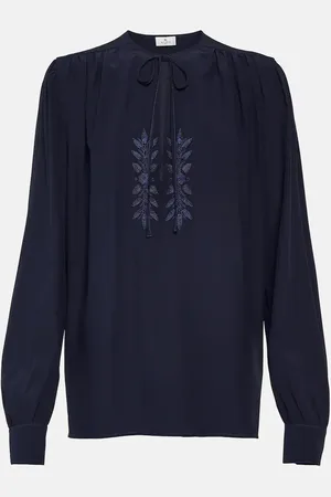 Etro Embroidered silk blouse
