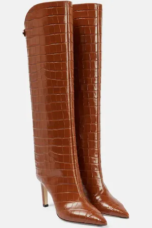 Jimmy Choo Alizze 85 leather knee-high boots
