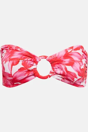 ALEXANDRA MIRO Carlotta printed bandeau bikini top