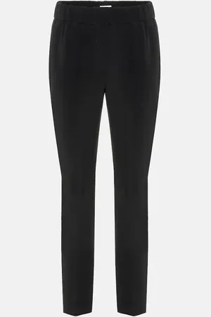 Brunello Cucinelli Silk-blend cropped pants