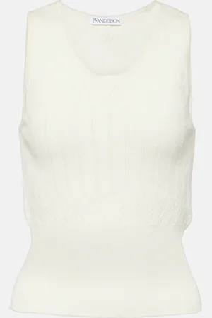 J.W.Anderson Pointelle cotton-blend tank top