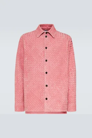 Bottega Veneta Intrecciato suede shirt