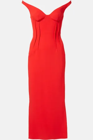 DAVID KOMA Off-shoulder midi dress