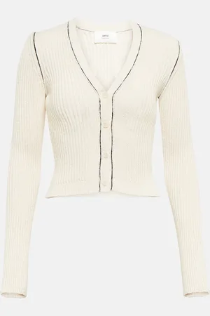 Ami Ribbed-knit cardigan