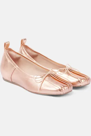Simone Rocha Classic pleated leather ballet flats
