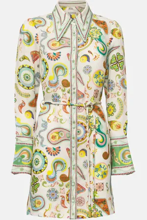 ALÉMAIS Arcade paisley linen minidress