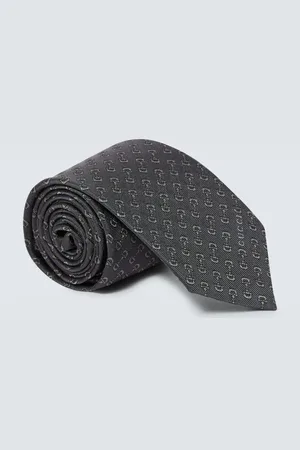 Gucci Horsebit silk jacquard tie