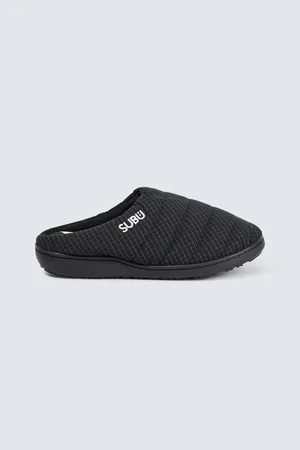 and wander X Subu striped padded slippers