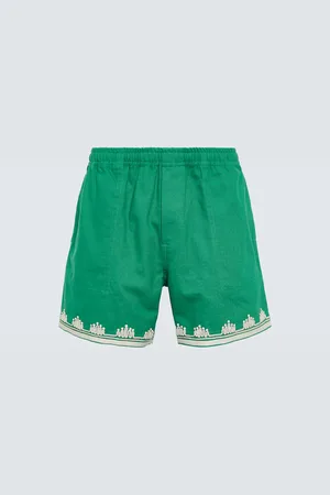 BODE Ripple embroidered cotton shorts