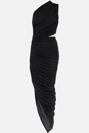 Alaïa Cutout ruched jersey midi dress