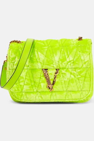VERSACE Virtus Small velvet shoulder bag