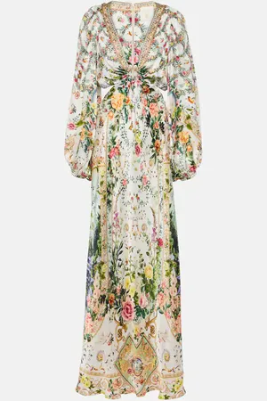 Camilla Cutout embellished silk maxi dress
