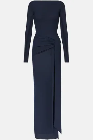 ALEX PERRY Semi-sheer gathered gown