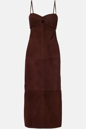 JOHANNA ORTIZ Suede midi dress