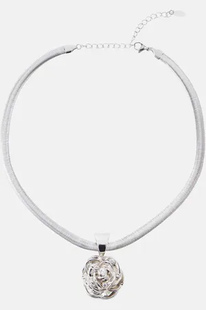 MAGDA BUTRYM Floral crystal-embellished pendant necklace