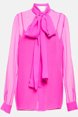 Costarellos Quinn tie-neck silk chiffon blouse