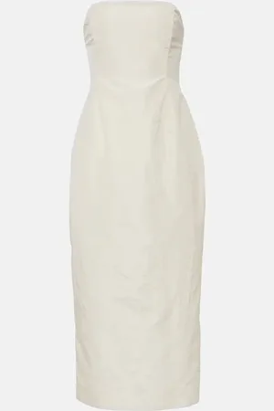 MAGDA BUTRYM Strapless silk taffeta midi dress