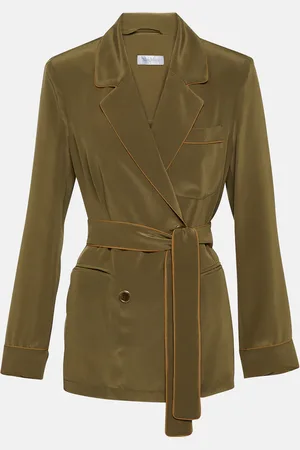 Max Mara Rosano belted silk blazer