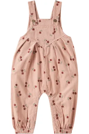 Rylee + Cru Baby embroidered cotton overalls